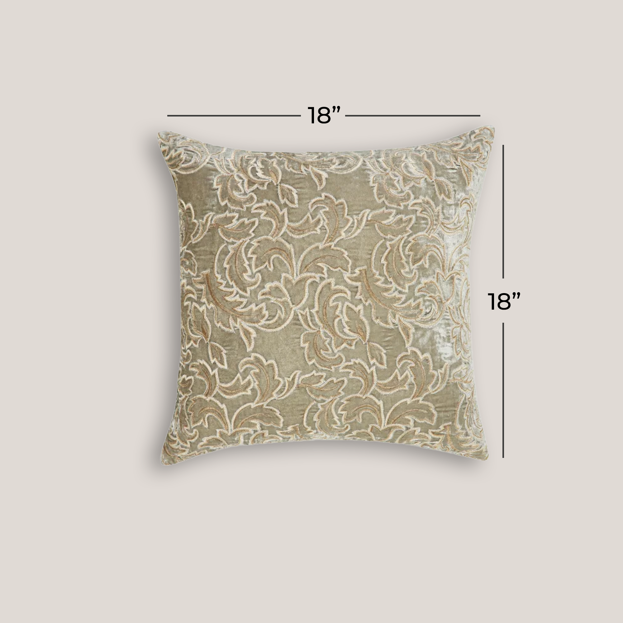 SCROLL CUSHION -COVER - SILVER GREY - The home studio